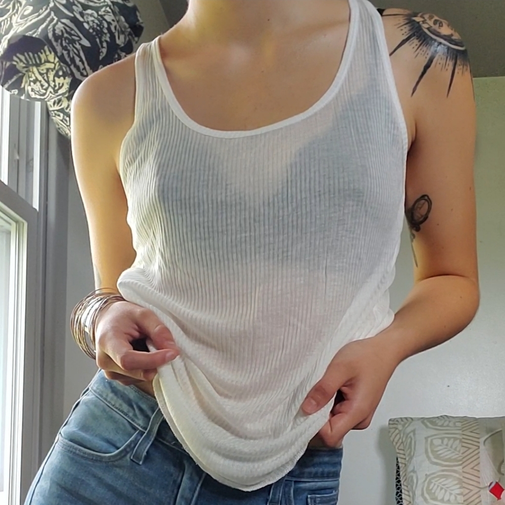 Zara White Tank Top